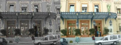 example of colorizing a black and white image